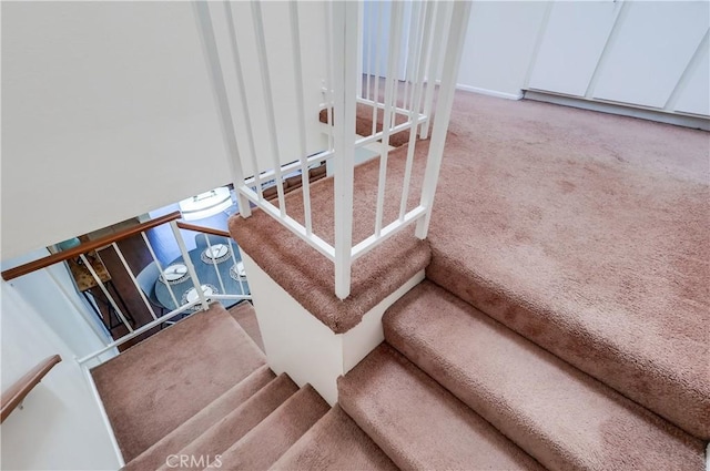 7302 Bright Ave Unit B, Whittier, CA 90602 - stairway featuring carpet flooring
