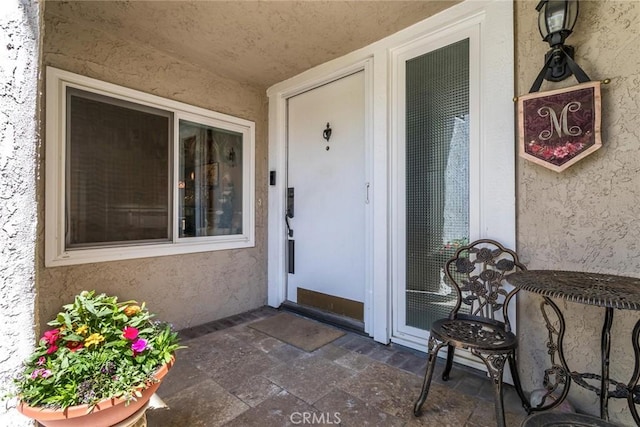 23130 Yvette Ln, Valencia, CA 91355 - property entrance with stucco siding