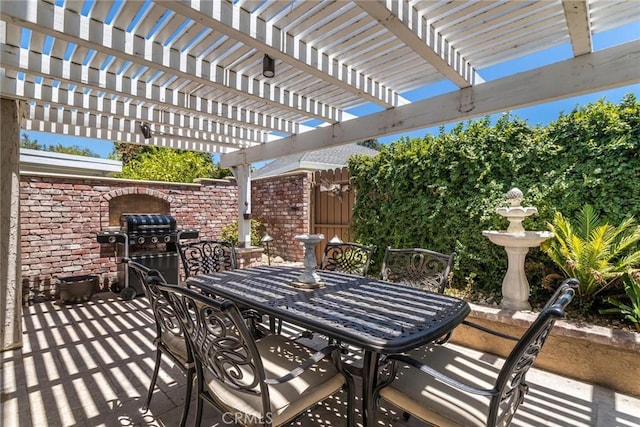 23130 Yvette Ln, Valencia, CA 91355 - view of patio / terrace featuring outdoor dining space and a grill