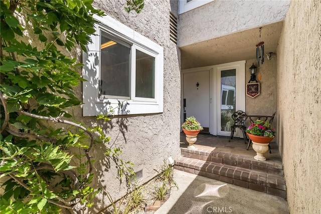 23130 Yvette Ln, Valencia, CA 91355 - doorway to property with stucco siding