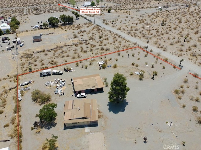 3938 Kreuer Rd, Phelan, CA 92371 - overview of rural landscape with a desert landscape and property boundaries highlighted
