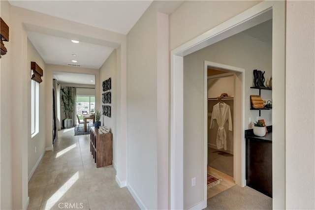 17163 Kent St, Hesperia, CA 92345 - corridor with recessed lighting and light tile patterned floors