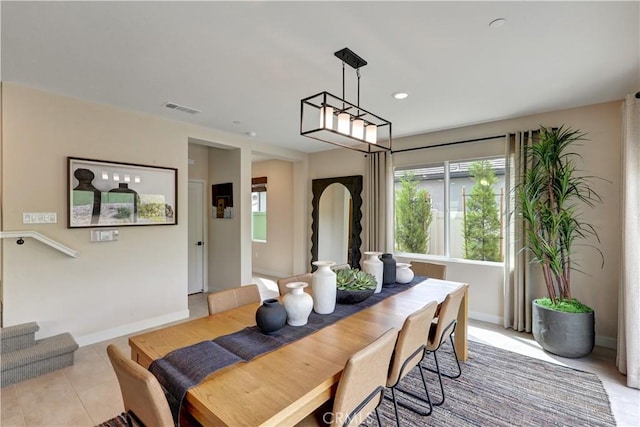 17163 Kent St, Hesperia, CA 92345 - dining area with light tile patterned floors and stairway