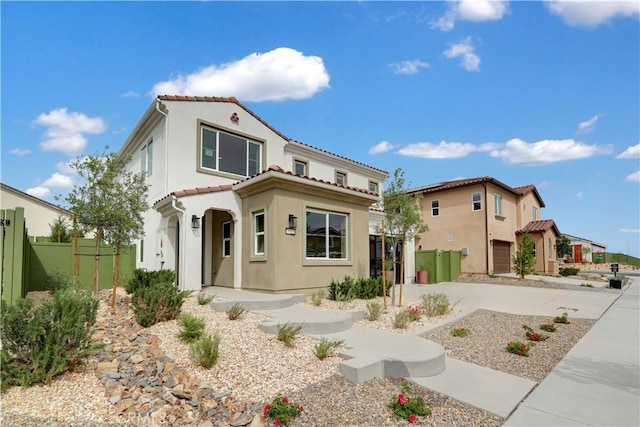 17163 Kent St, Hesperia, CA 92345 - mediterranean / spanish-style house with stucco siding, a tile roof, and driveway
