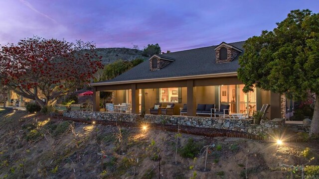30419 Canyon Estates Rd, Vista, CA 92084 - rear view of house featuring an outdoor living space and a patio