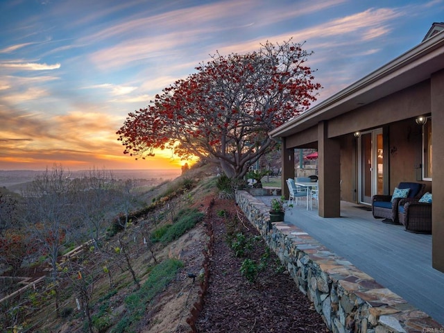 30419 Canyon Estates Rd, Vista, CA 92084 - yard at dusk with a patio area