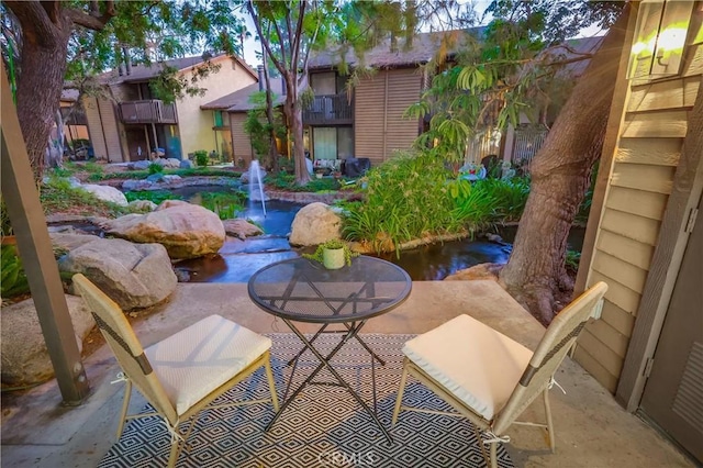 4140 Workman Mill Rd Unit 78, Whittier, CA 90601 - view of patio with a garden pond