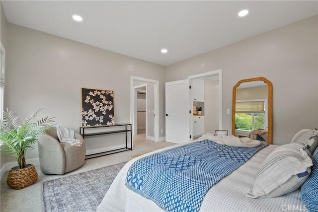 5025 Stonehaven Dr, Yorba Linda, CA 92887 - bedroom featuring light carpet, recessed lighting, and a walk in closet