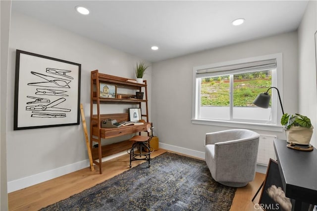 5025 Stonehaven Dr, Yorba Linda, CA 92887 - office area featuring wood finished floors and recessed lighting