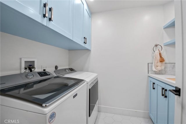5025 Stonehaven Dr, Yorba Linda, CA 92887 - washroom featuring cabinet space, independent washer and dryer, and light tile patterned flooring