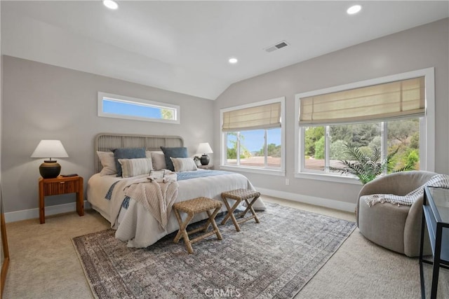 5025 Stonehaven Dr, Yorba Linda, CA 92887 - bedroom featuring recessed lighting, carpet floors, and lofted ceiling