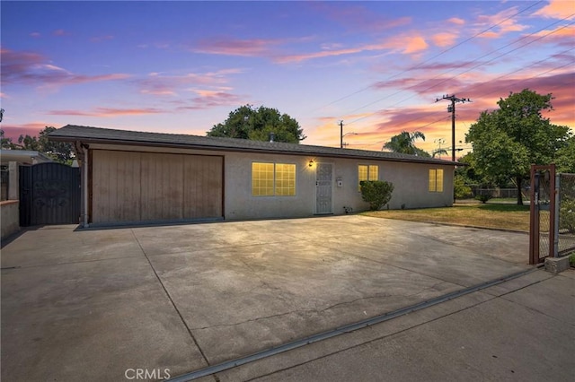 5327 N Rockvale Ave, Azusa, CA 91702 - single story home with driveway, a gate, stucco siding, and a garage