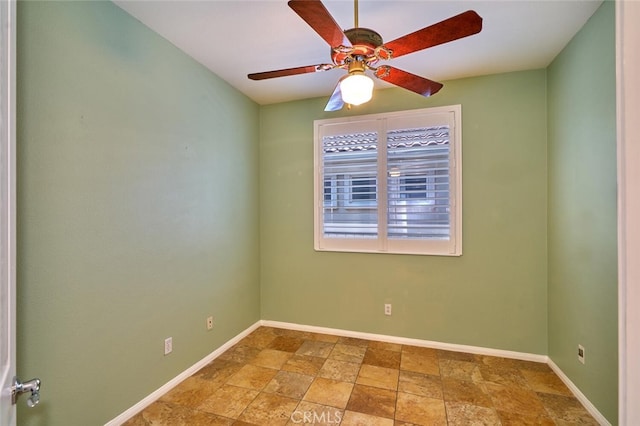 1660 Snowberry Rd, Beaumont, CA 92223 - empty room with stone finish flooring and a ceiling fan