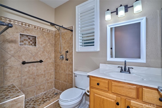 1660 Snowberry Rd, Beaumont, CA 92223 - full bathroom with vanity and tiled shower