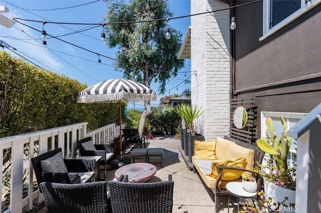 31907 9th Ave, Laguna Beach, CA 92651 - view of patio / terrace featuring an outdoor hangout area