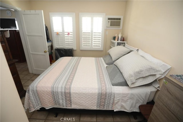 2432 N Eastern Ave, Los Angeles, CA 90032 - bedroom featuring tile patterned flooring and a wall mounted air conditioner
