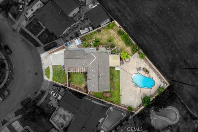 7751 La Mesa Way, Buena Park, CA 90620 - drone / aerial view of a pool
