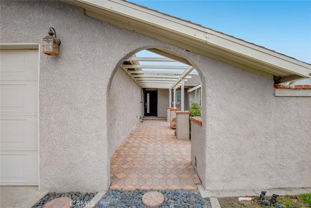 7751 La Mesa Way, Buena Park, CA 90620 - doorway to property featuring stucco siding