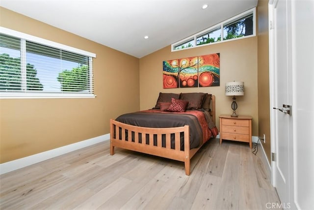 20516 Aetna St, Woodland Hills, CA 91367 - bedroom featuring wood finished floors, recessed lighting, and lofted ceiling