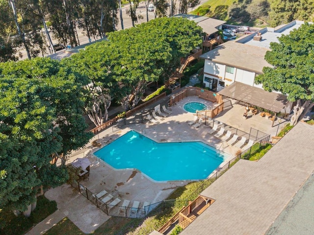 6390 Rancho Mission Rd Unit 202, San Diego, CA 92108 - community pool with a patio