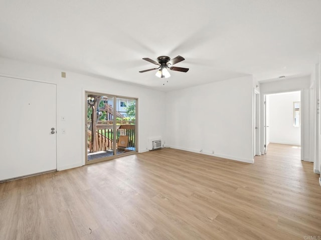 6390 Rancho Mission Rd Unit 202, San Diego, CA 92108 - unfurnished living room with ceiling fan and light wood finished floors