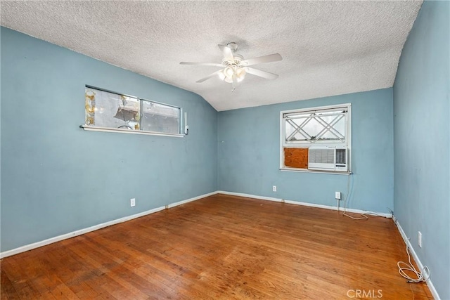 502 Tasman Ave, Pomona, CA 91767 - spare room with ceiling fan, wood finished floors, a textured ceiling, and cooling unit