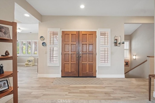 81 Via Larga Vis, Bonsall, CA 92003 - foyer with wood finished floors and recessed lighting