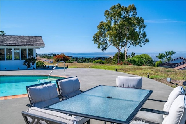 13 Buggy Whip Dr, Rolling Hills, CA 90274 - view of patio / terrace with outdoor dining area and an outdoor pool