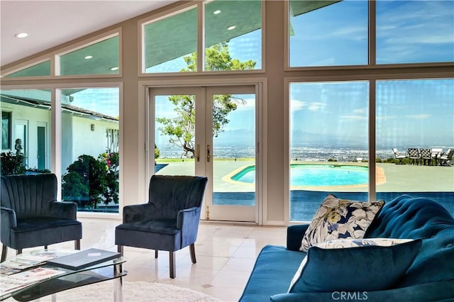 13 Buggy Whip Dr, Rolling Hills, CA 90274 - sunroom with french doors