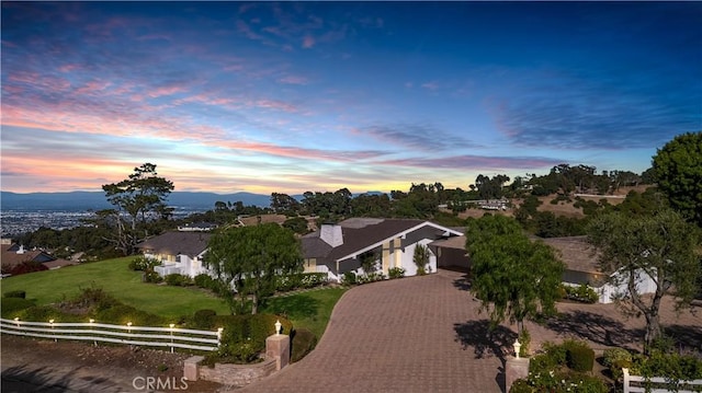 13 Buggy Whip Dr, Rolling Hills, CA 90274 - aerial view at dusk