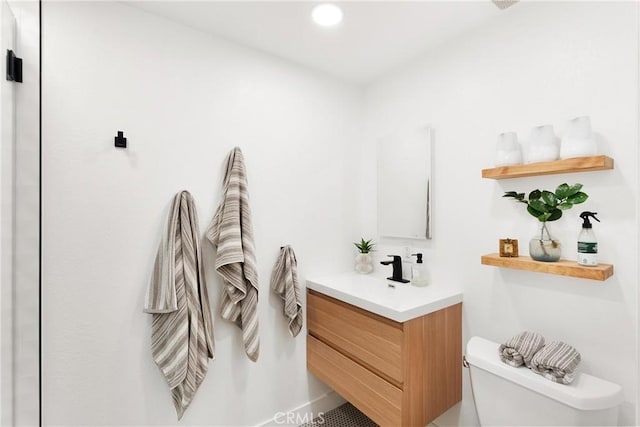 2008 N Capella Ct, Costa Mesa, CA 92626 - half bathroom with vanity and recessed lighting