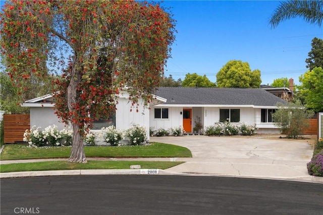 2008 N Capella Ct, Costa Mesa, CA 92626 - ranch-style house with driveway, board and batten siding, and roof with shingles