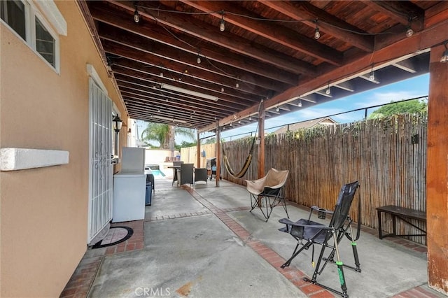 13203 Gyna Ln, La Puente, CA 91746 - fenced backyard with a patio area