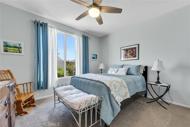 11444 River Run St, Apple Valley, CA 92308 - carpeted bedroom with baseboards and ceiling fan