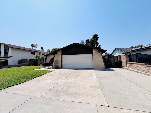 10349 Victoria St, Rancho Cucamonga, CA 91701 - view of front of house with concrete driveway, an attached garage, and stucco siding