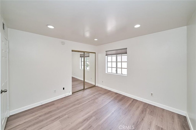 15832 Apollo Pl, Gardena, CA 90249 - unfurnished bedroom with light wood-type flooring, recessed lighting, and a closet