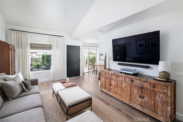 24754 Masters Cup Way, Valencia, CA 91355 - living area with wood finished floors and vaulted ceiling