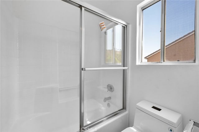 827 La Cadena Ln, Corona, CA 92879 - full bathroom with toilet and combined bath / shower with glass door