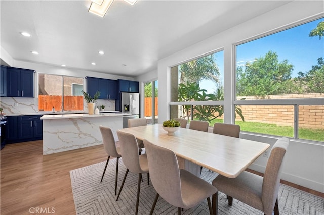 827 La Cadena Ln, Corona, CA 92879 - dining area with light wood-type flooring and recessed lighting