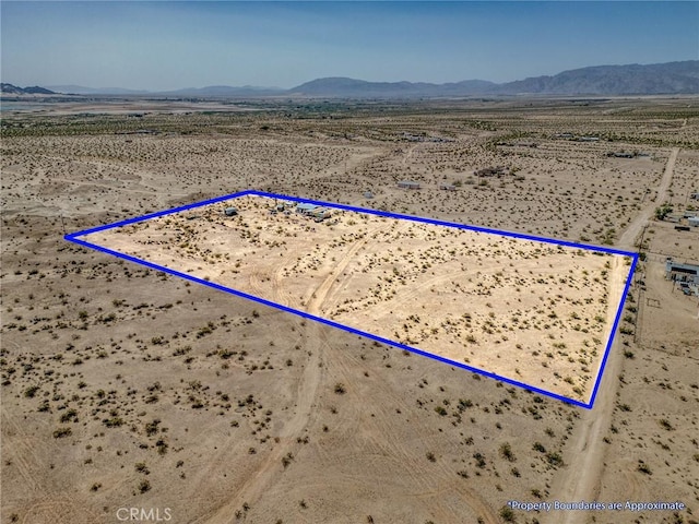 72082 Winters Rd Unit 29, Palms, CA 92277 - overview of rural landscape featuring a mountain backdrop and property boundaries highlighted