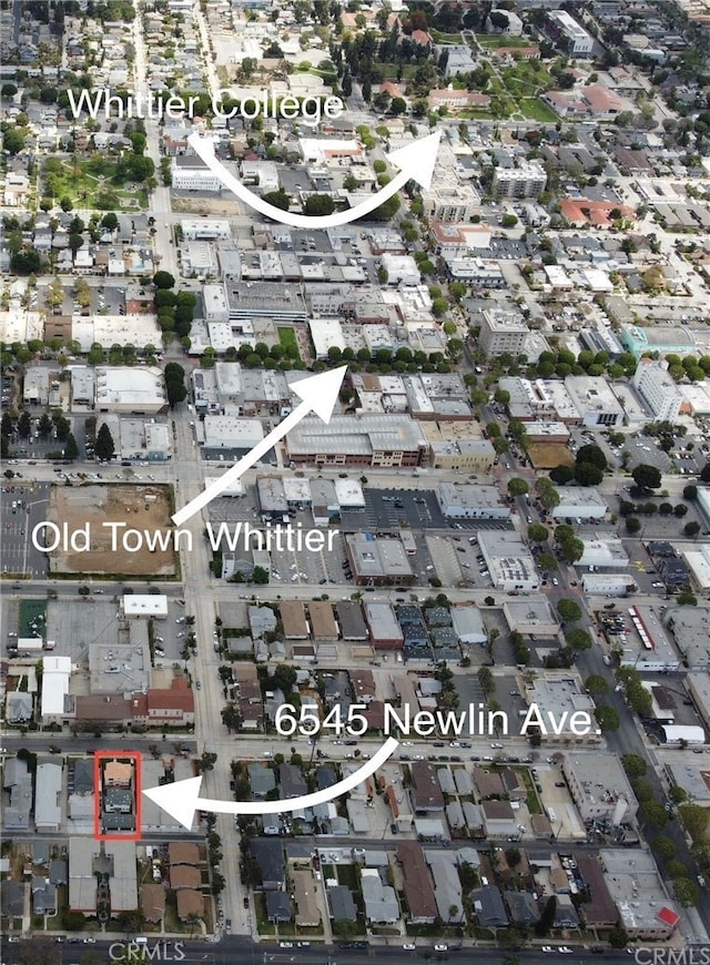 6545 Newlin, Whittier, CA 90601 - aerial view of property's location