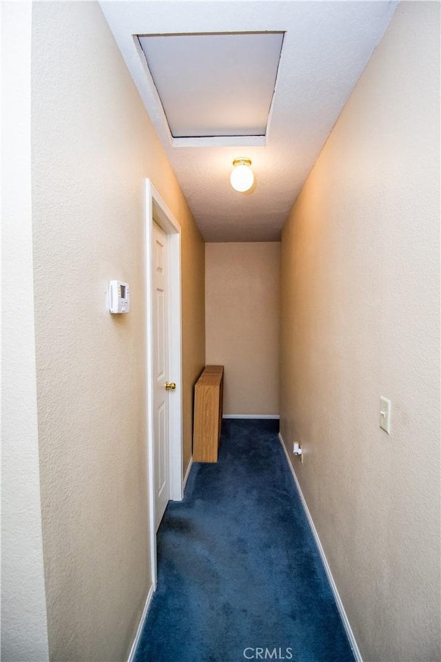 21295 Wisteria St, Apple Valley, CA 92308 - hallway featuring carpet and attic access