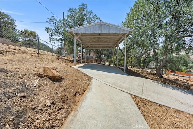 501 Old State Rd, Wofford Heights, CA 93285 - view of yard with concrete driveway and a detached carport