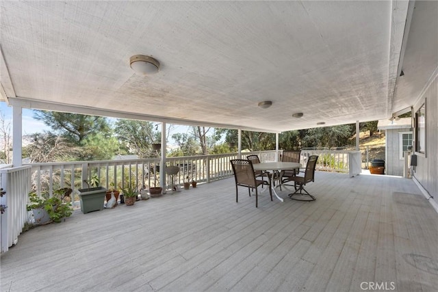 501 Old State Rd, Wofford Heights, CA 93285 - wooden deck with outdoor dining space