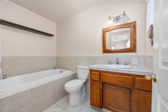 501 Old State Rd, Wofford Heights, CA 93285 - full bath featuring a bath, tile patterned flooring, and vanity
