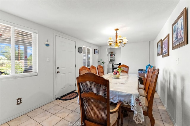 16116 Cajon, Hesperia, CA 92345 - dining room with a chandelier, healthy amount of natural light, and light tile patterned floors