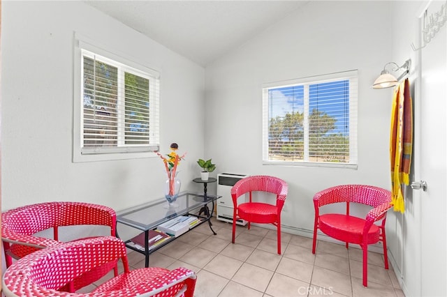 16116 Cajon, Hesperia, CA 92345 - sitting room featuring lofted ceiling and light tile patterned flooring