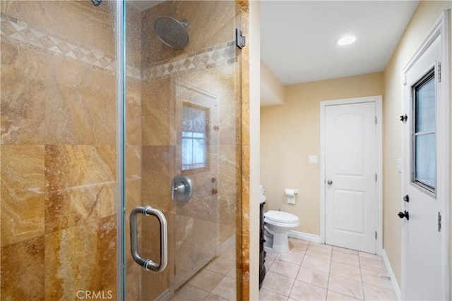 17211 Orozco St, Granada Hills, CA 91344 - full bathroom featuring a stall shower and tile patterned flooring