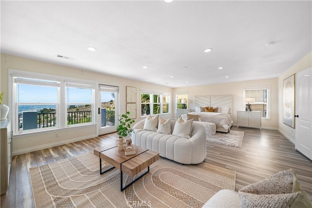 23735 Canyon Vista Ct, Diamond Bar, CA 91765 - living area featuring wood finished floors and recessed lighting