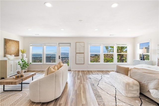 23735 Canyon Vista Ct, Diamond Bar, CA 91765 - living room with light wood-style floors and recessed lighting
